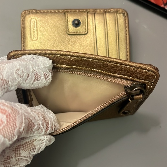 Coach EUC Horse & Buggy Design Small Bronze Wallet - Picture 5 of 6